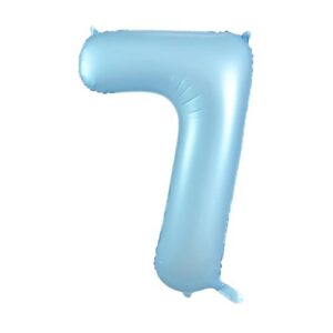 NUMBER FOIL BALLOON 86CM - PASTEL MATTE BLUE 7