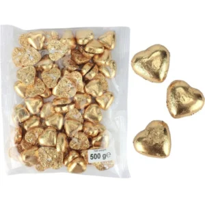 500GR GOLD CHOCOLATE HEARTS